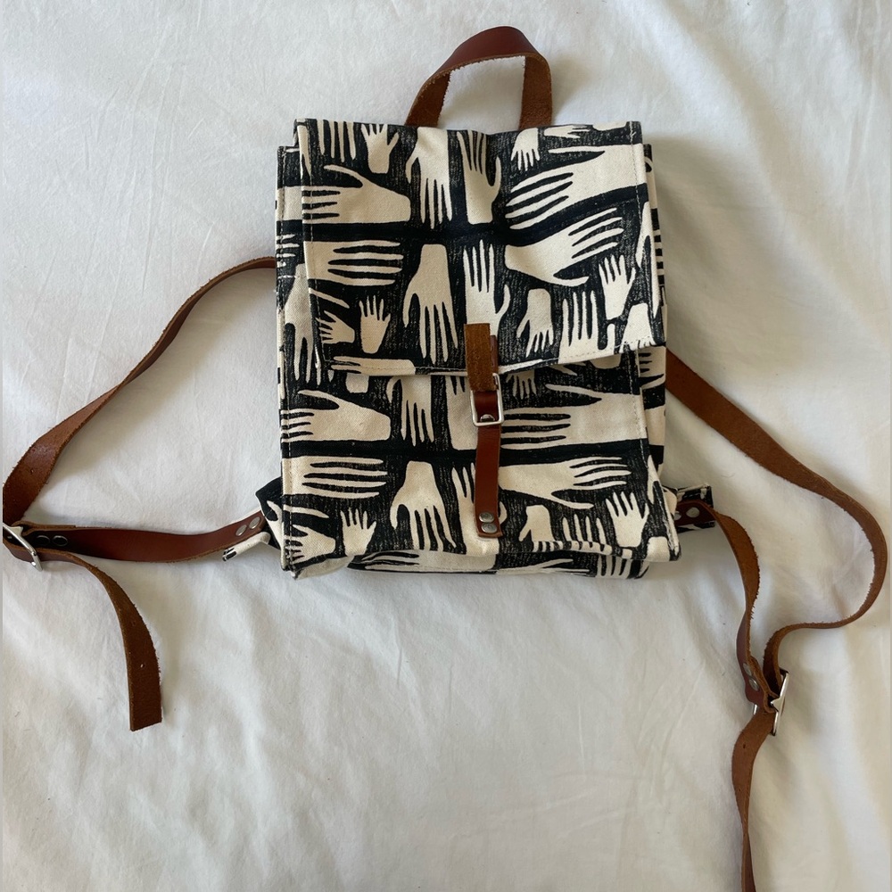 NEW canvas/painted mini backpack (locally bought from San Fransisco)
